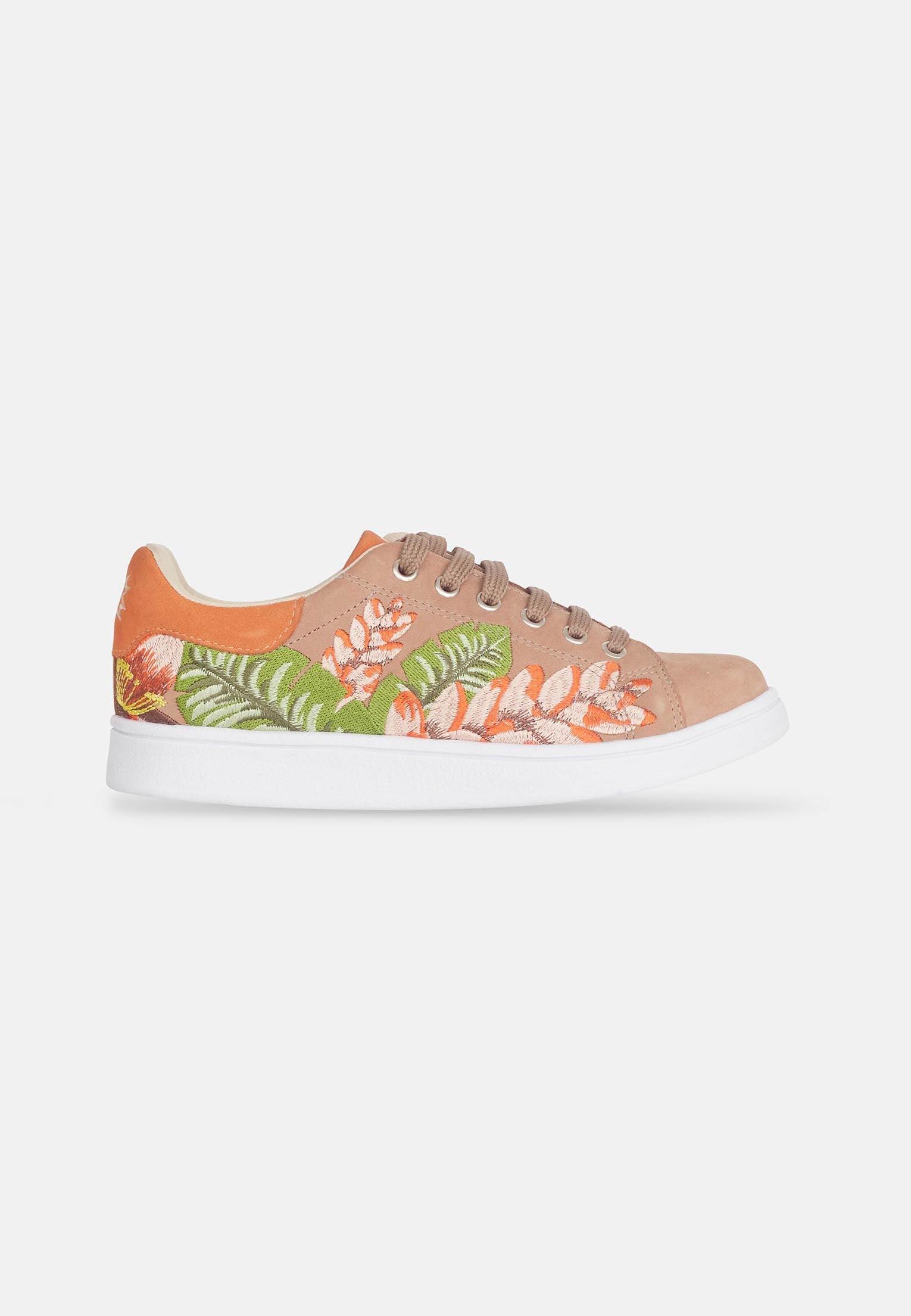 Embroidered Suede Sneakers for Women