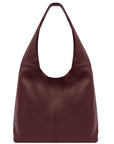 Maroon Leather Shoulder Hobo Bag BRix and Bailey Ethical Bag Brand