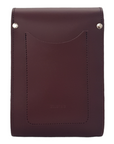 Handmade Leather Festival Phone Bag - Marsala Red