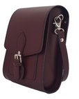 Handmade Leather Festival Phone Bag - Marsala Red