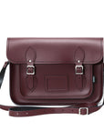 Handmade Leather Satchel - Marsala Red
