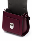 Handmade Leather Sugarcube Handbag - Marsala Red