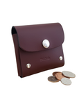 Handmade Leather Simple Coin Purse - Marsala Red