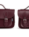 Handmade Leather Micro Satchel - Marsala Red