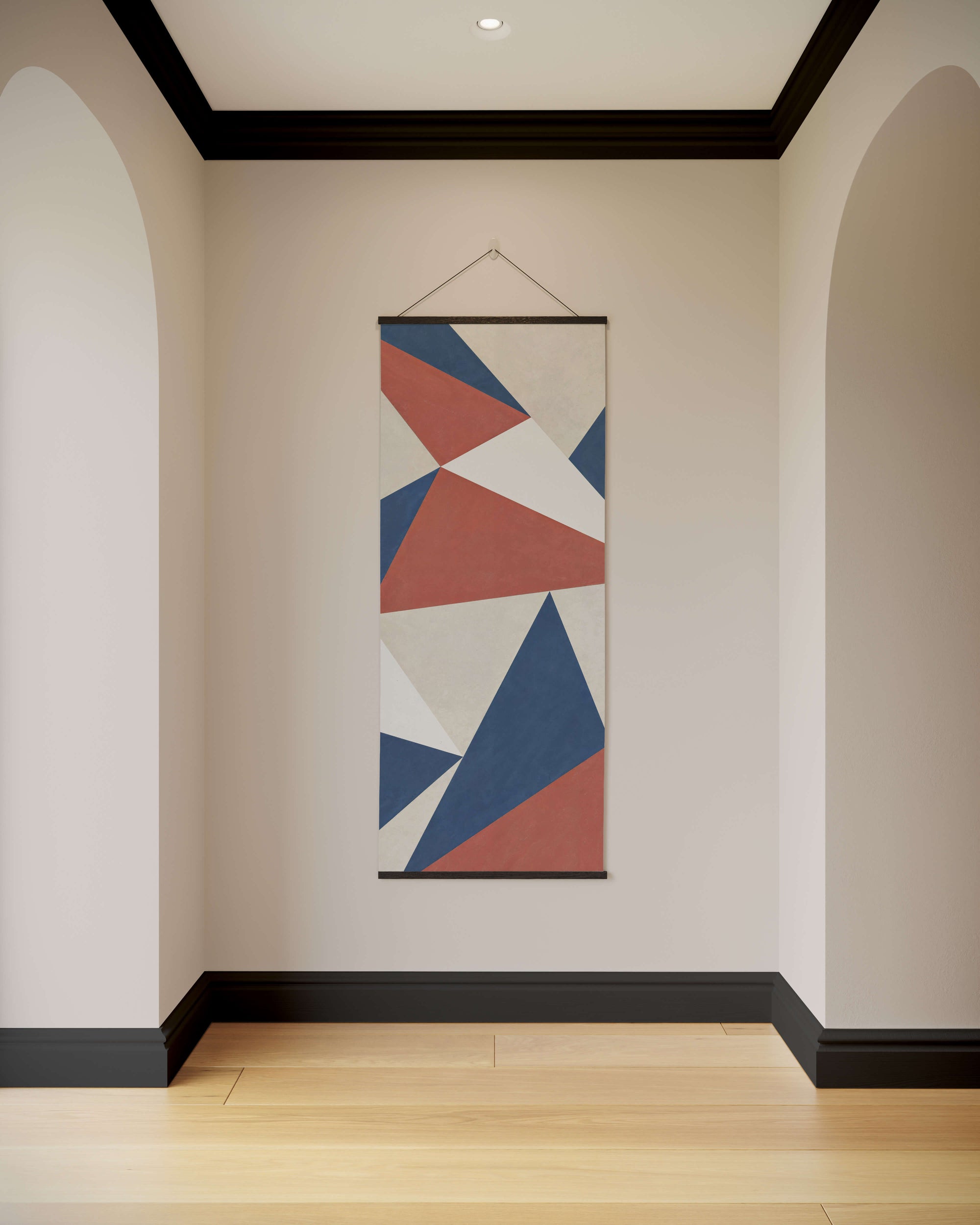 Modern Geometric Triangle Tapestry