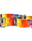 Pixels Pattern Martingale Dog Collar