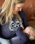 Blue Heart Breastfeeding Top