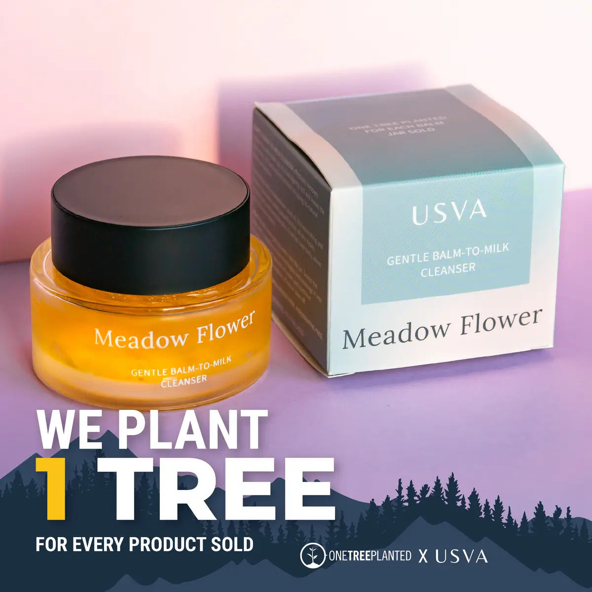 Meadow Flower Balm-to-Milk Cleanser – Gentle &amp; Nourishing by Usva Cosmetics at www.brixbailey.com