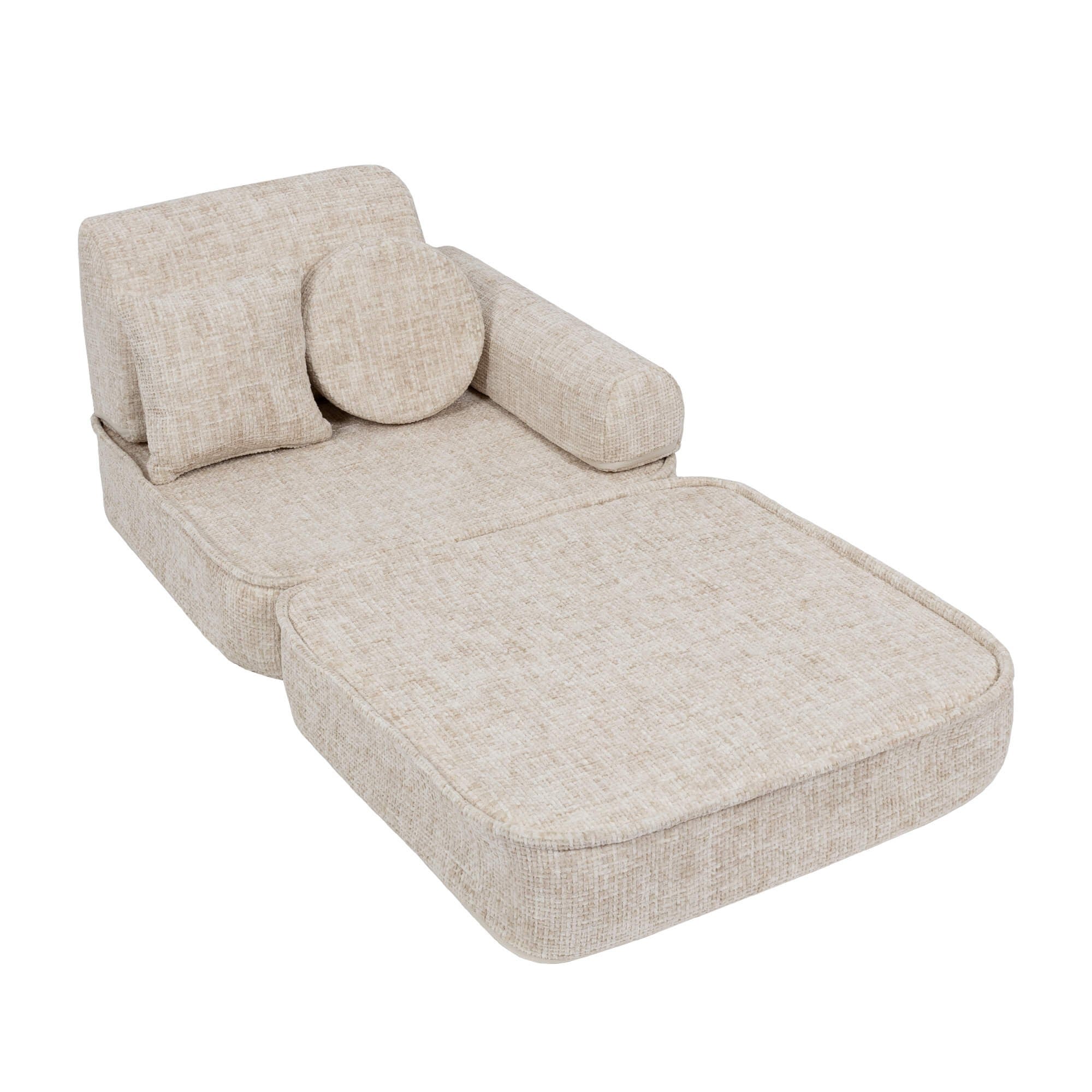 Medium Modular Sofa for Kids in Marshmallow Beige