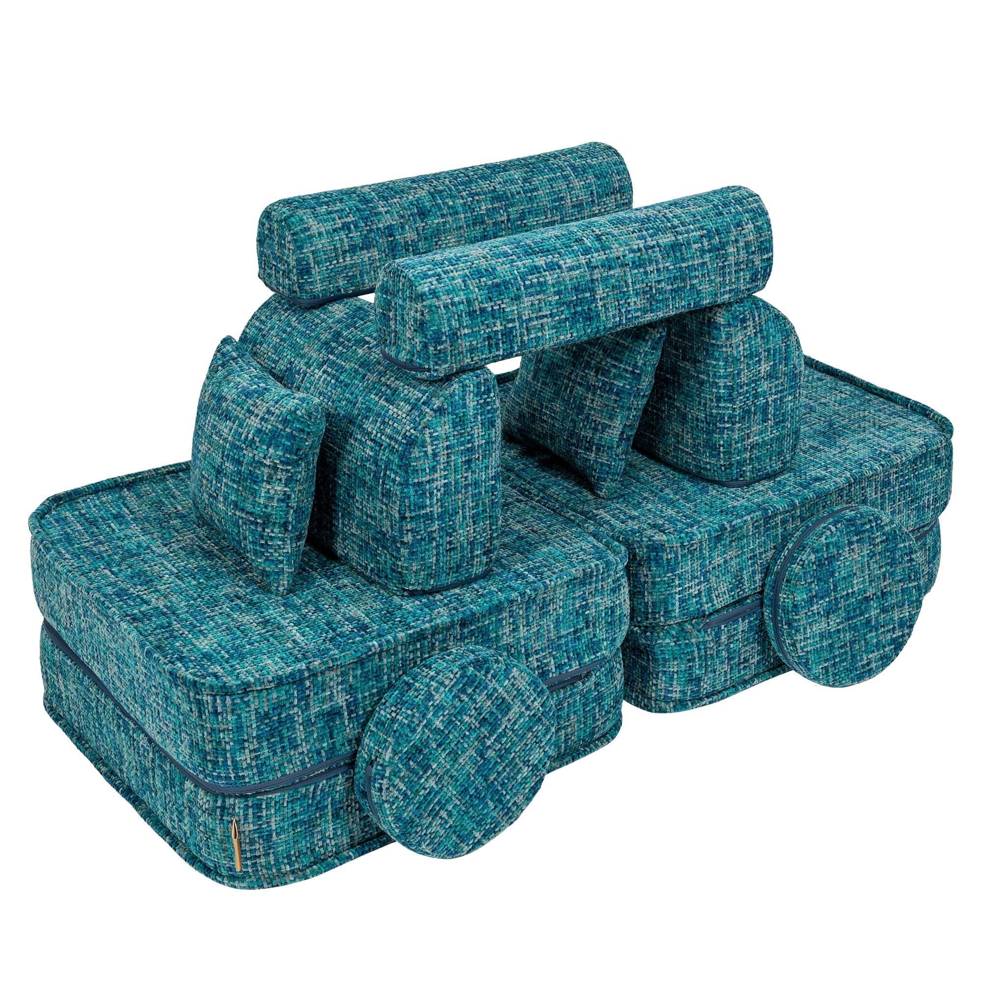 Medium Modular Kids Sofa in Lagoon Blue