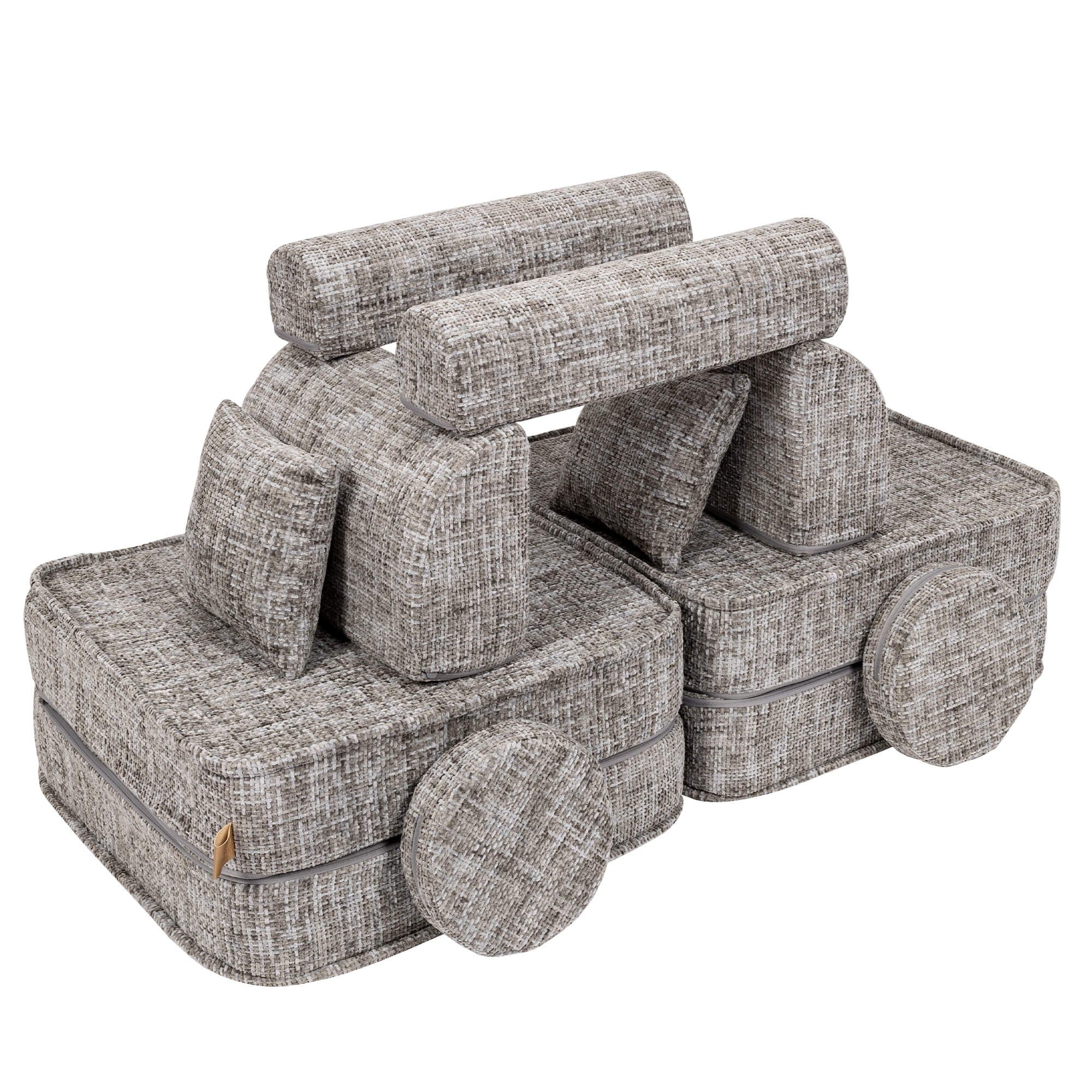 Medium Modular Sofa in Tangle Moon Grey for Kids