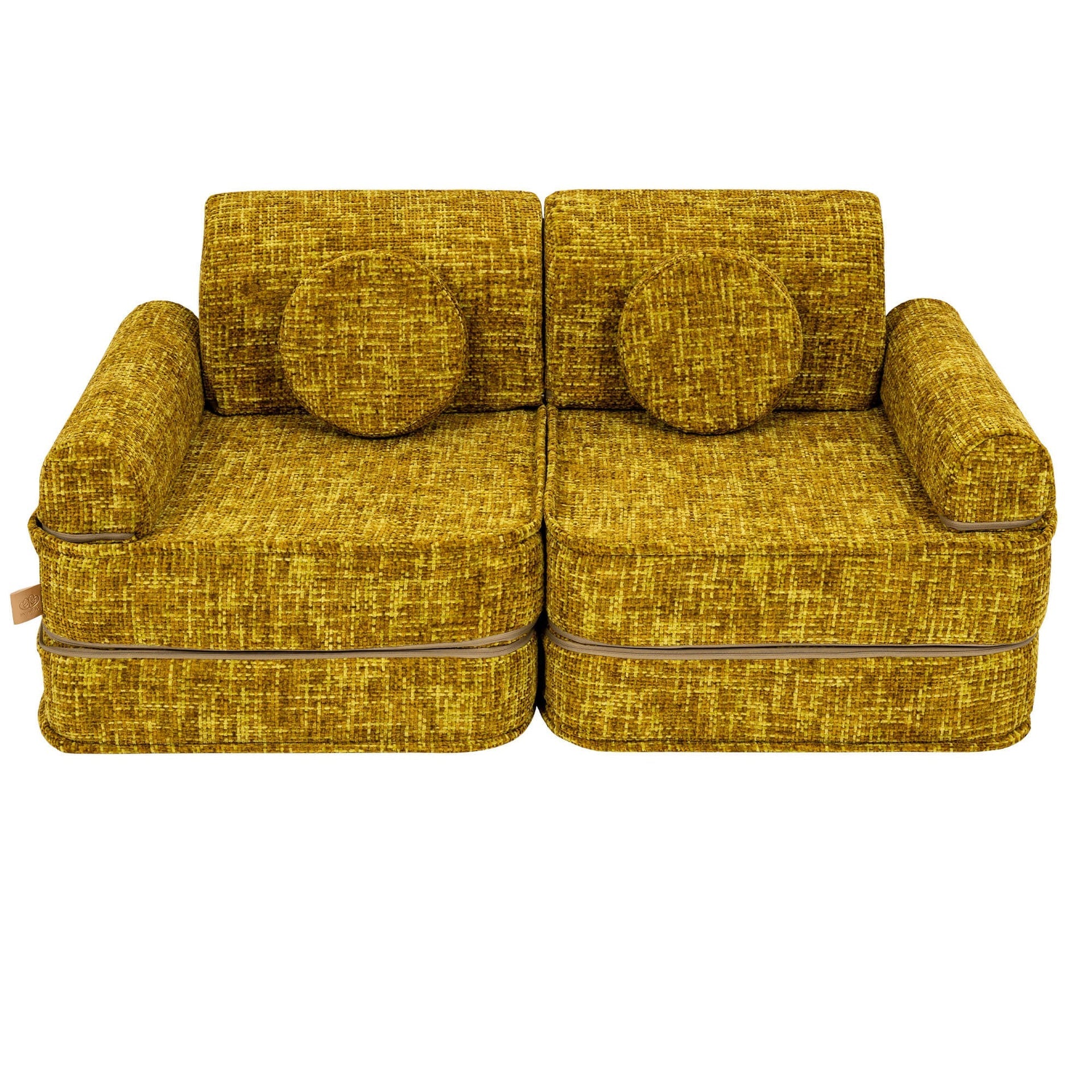 Medium Modular Sofa for Kids - Tangle Honey Mustard