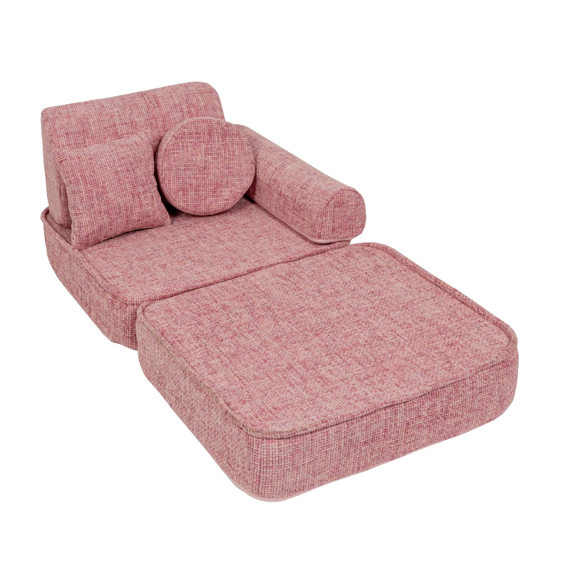 Medium Modular Sofa for Kids in Bubblegum Pink