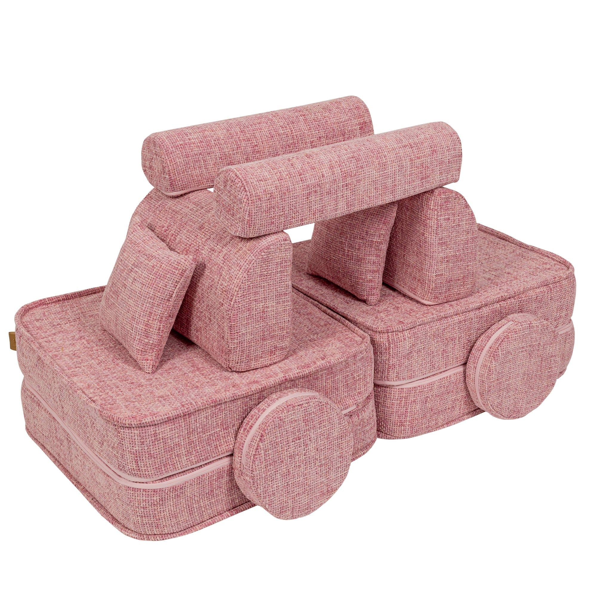 Medium Modular Sofa for Kids in Bubblegum Pink