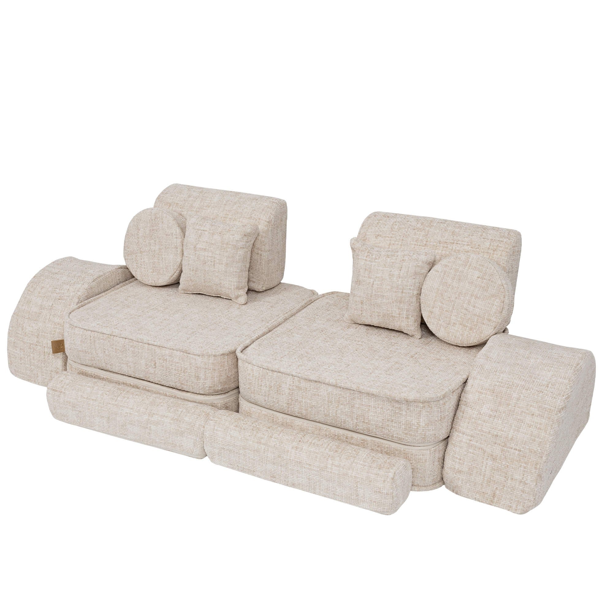 Medium Modular Sofa for Children in Marshmallow Beige