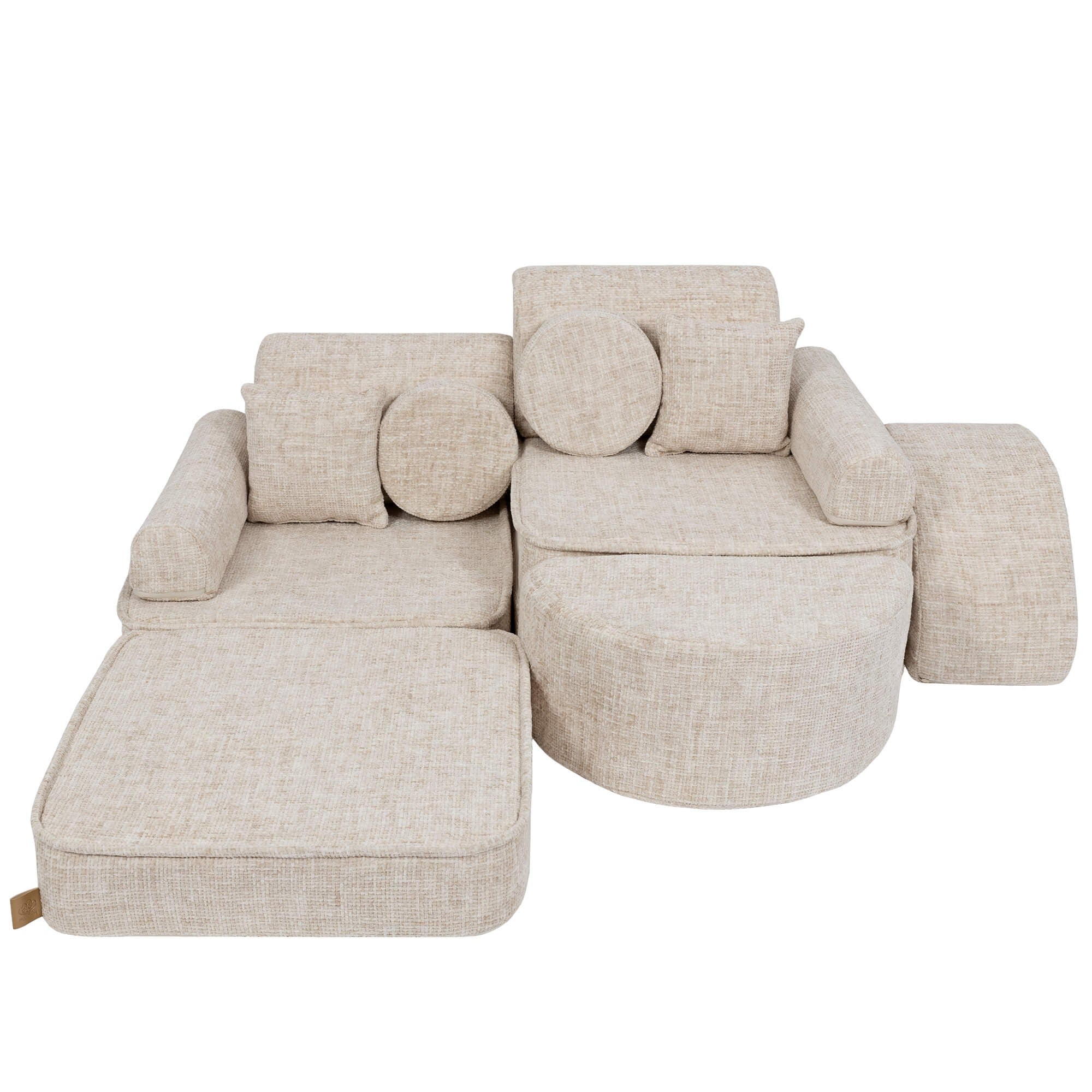 Medium Modular Sofa for Children in Marshmallow Beige