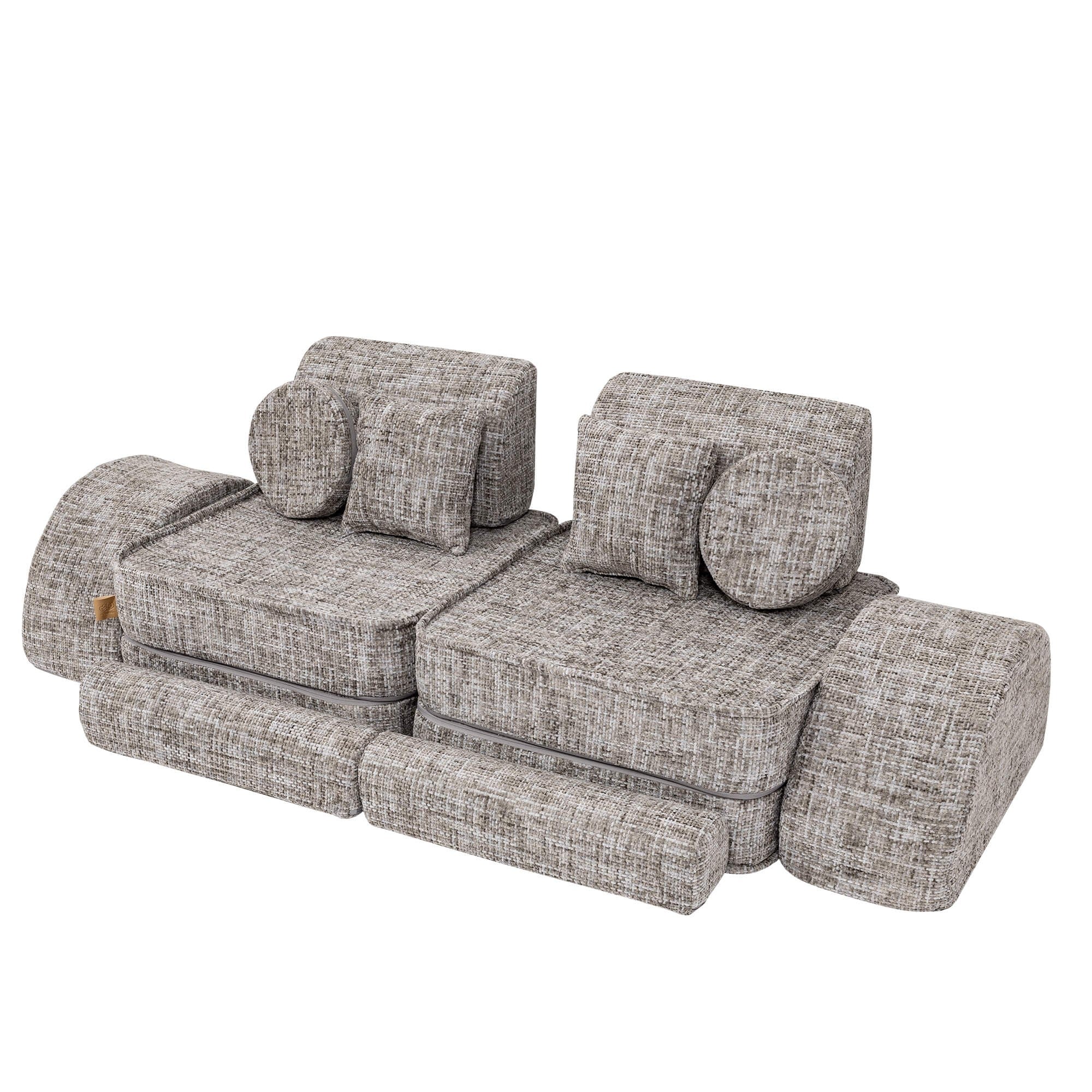 Medium Modular Kids Sofa in Moon Grey Plus