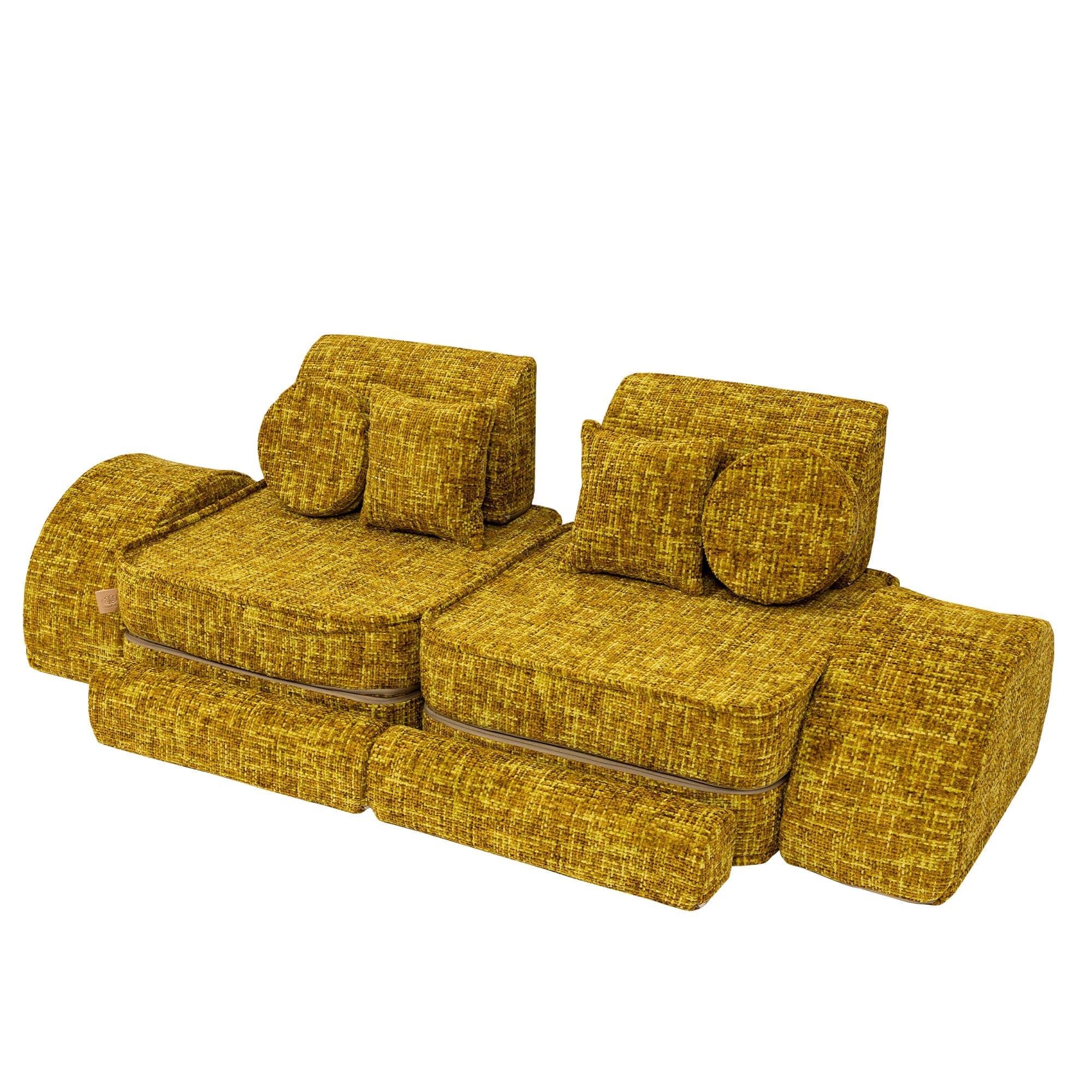 Medium Modular Sofa for Kids in Honey Mustard