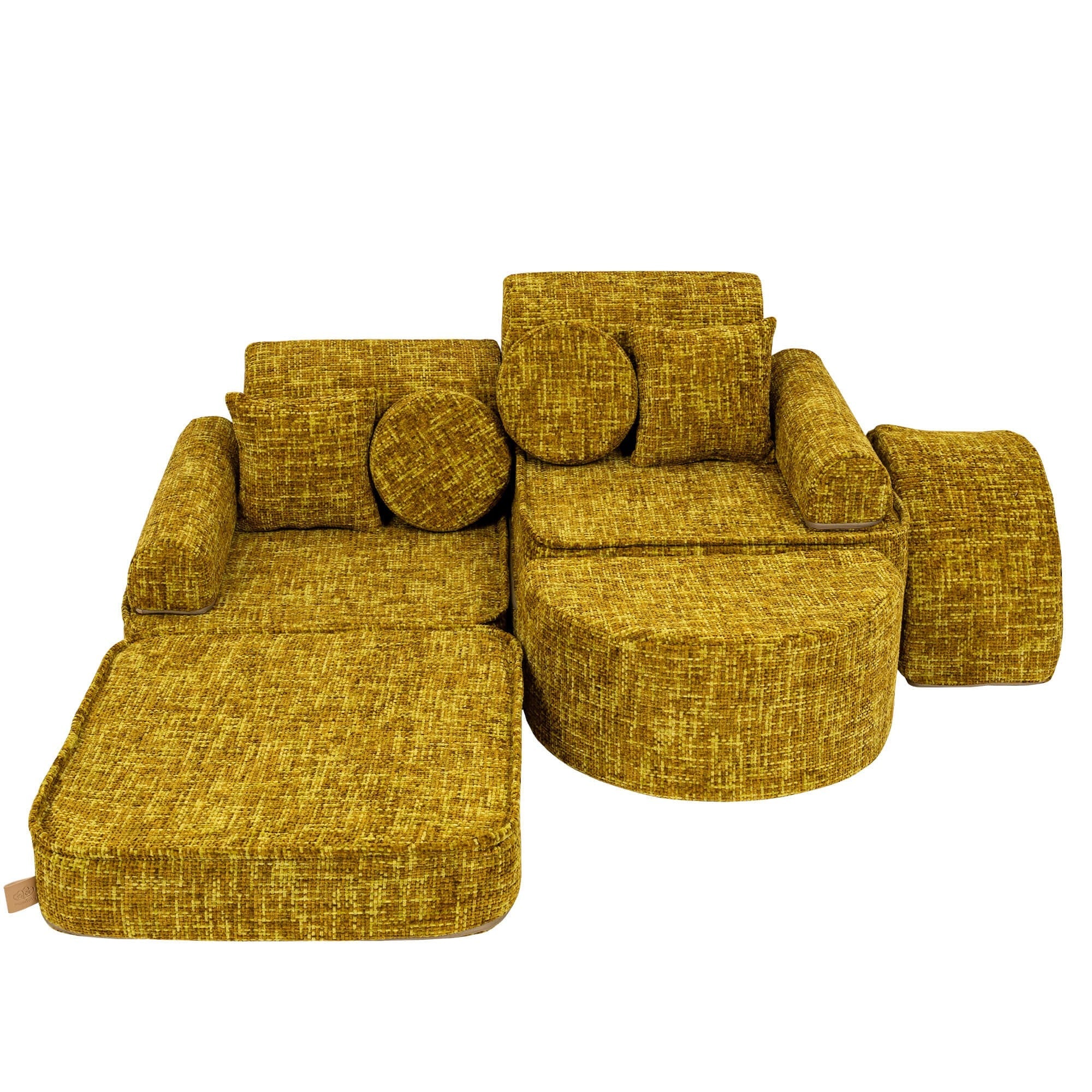 Medium Modular Sofa for Kids in Honey Mustard