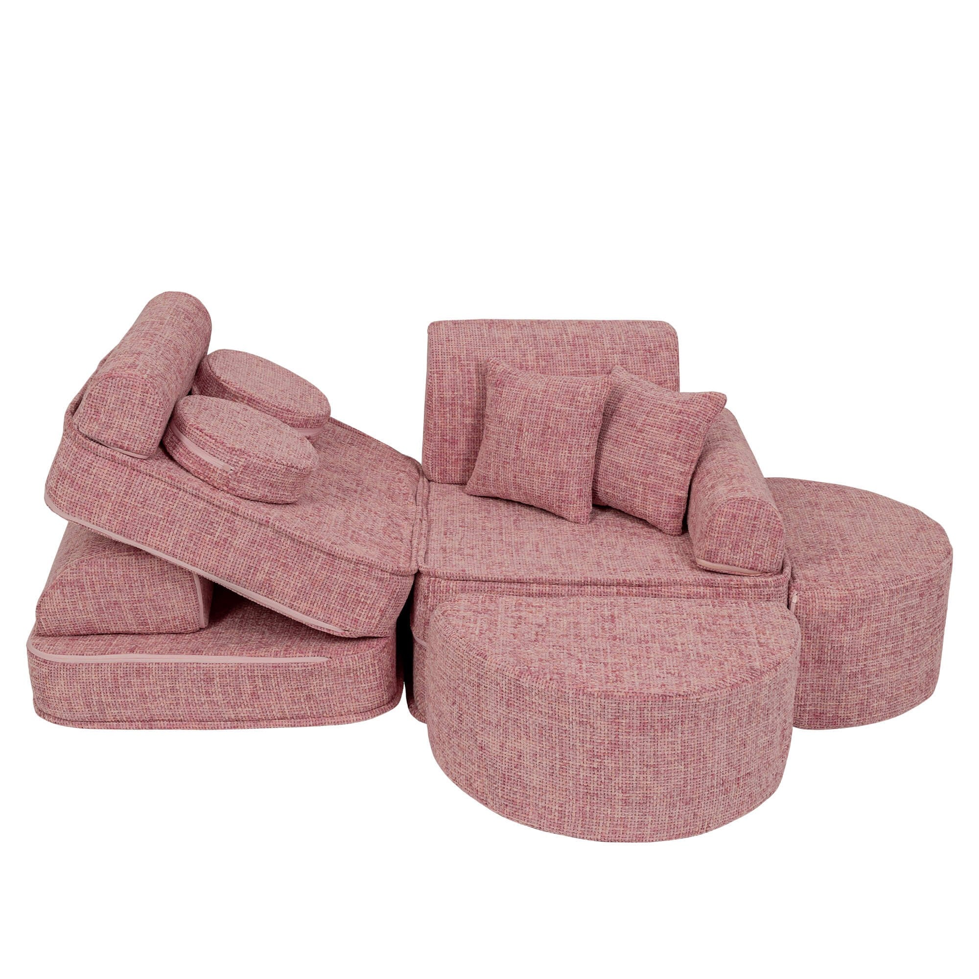 Medium Modular Kids Sofa in Bubblegum Pink