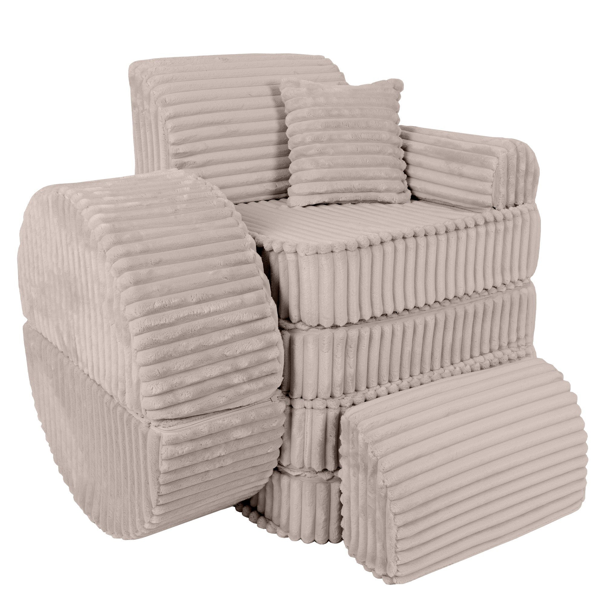 Medium Modular Kids Sofa in Churros Beige Plus