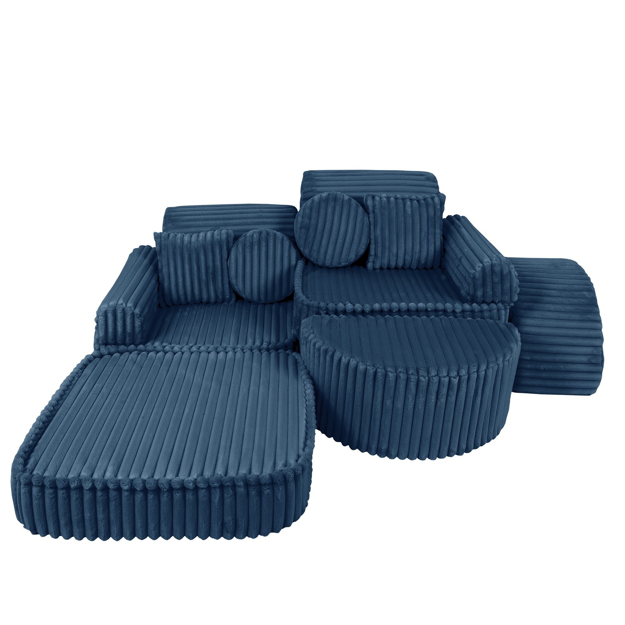 Medium Modular Kids Sofa in Churros Blue