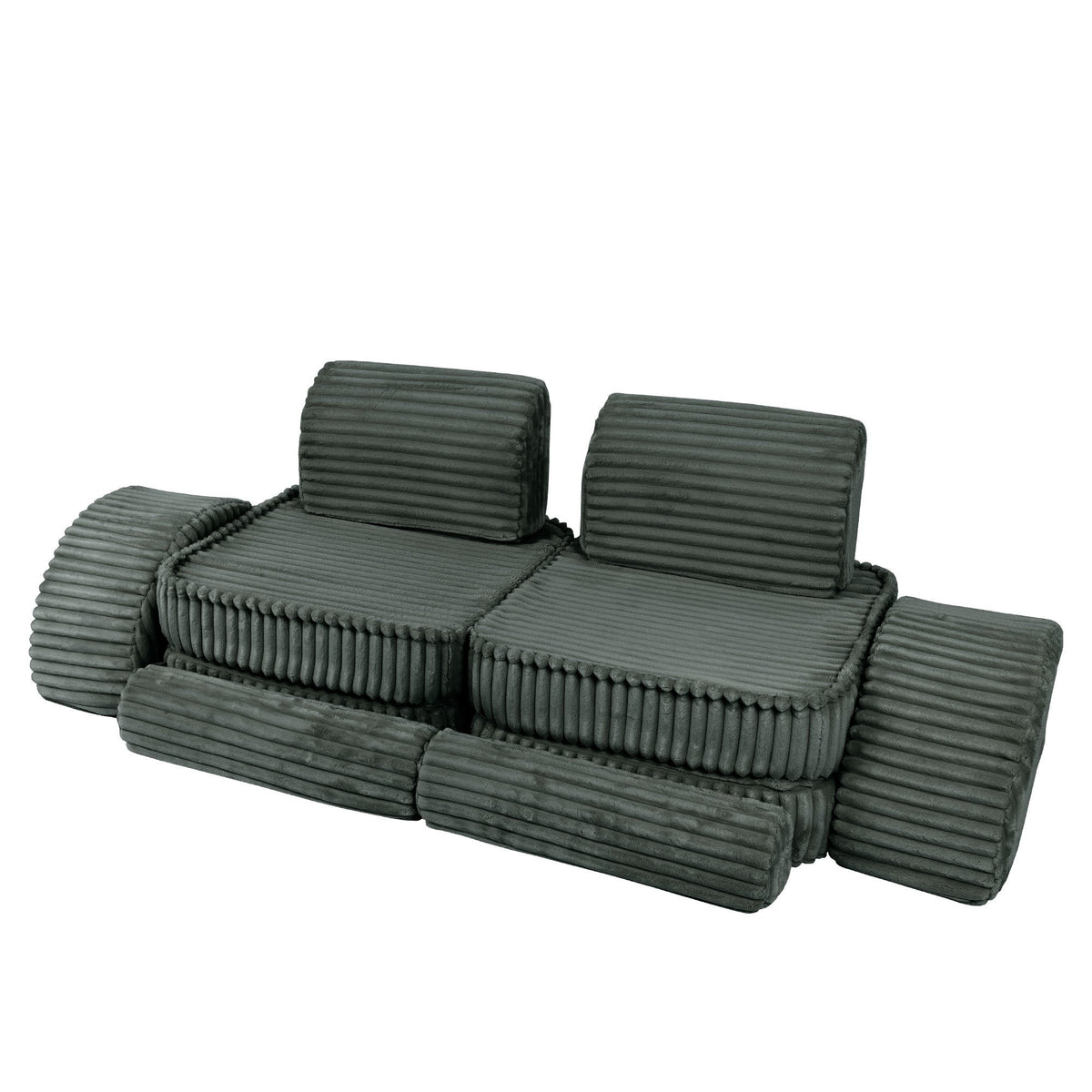 Medium Modular Sofa for Kids - Churros Forest Green Plus