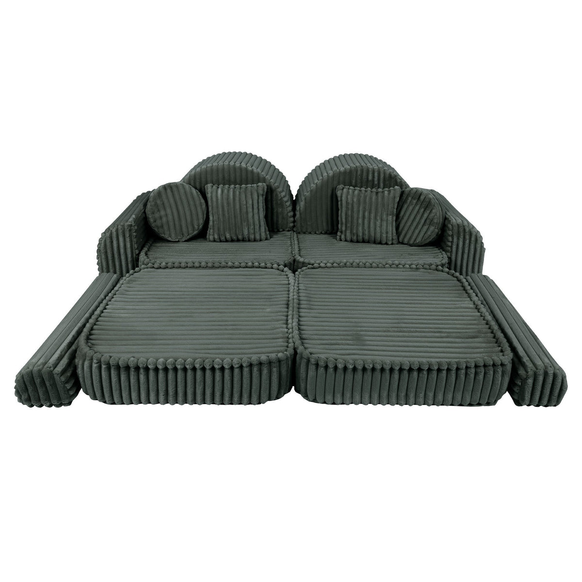 Medium Modular Sofa for Kids - Churros Forest Green Plus