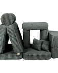 Medium Modular Sofa for Kids - Churros Forest Green Plus