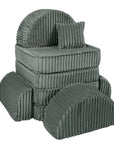 Medium Modular Sofa for Kids - Churros Forest Green Plus
