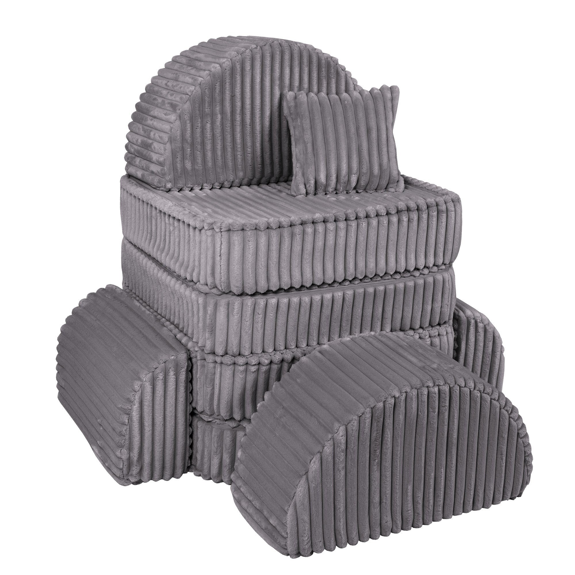Medium Modular Sofa for Kids in Jurassic Grey