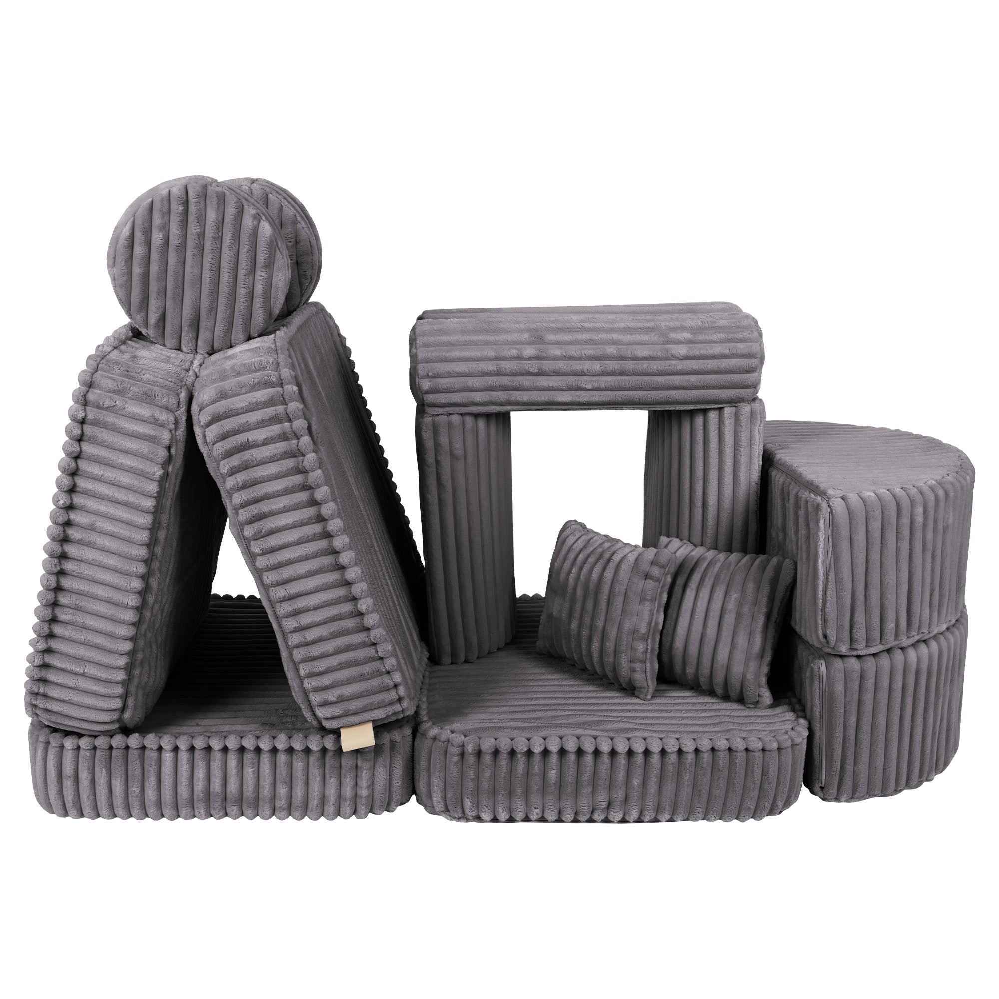 Medium Modular Sofa for Kids in Jurassic Grey
