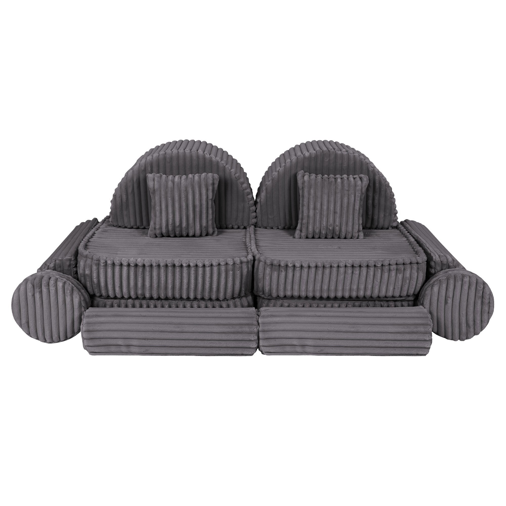 Medium Modular Sofa for Kids in Jurassic Grey