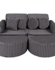 Medium Modular Sofa for Kids in Jurassic Grey