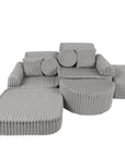 Medium Modular Sofa for Kids in Moon Grey