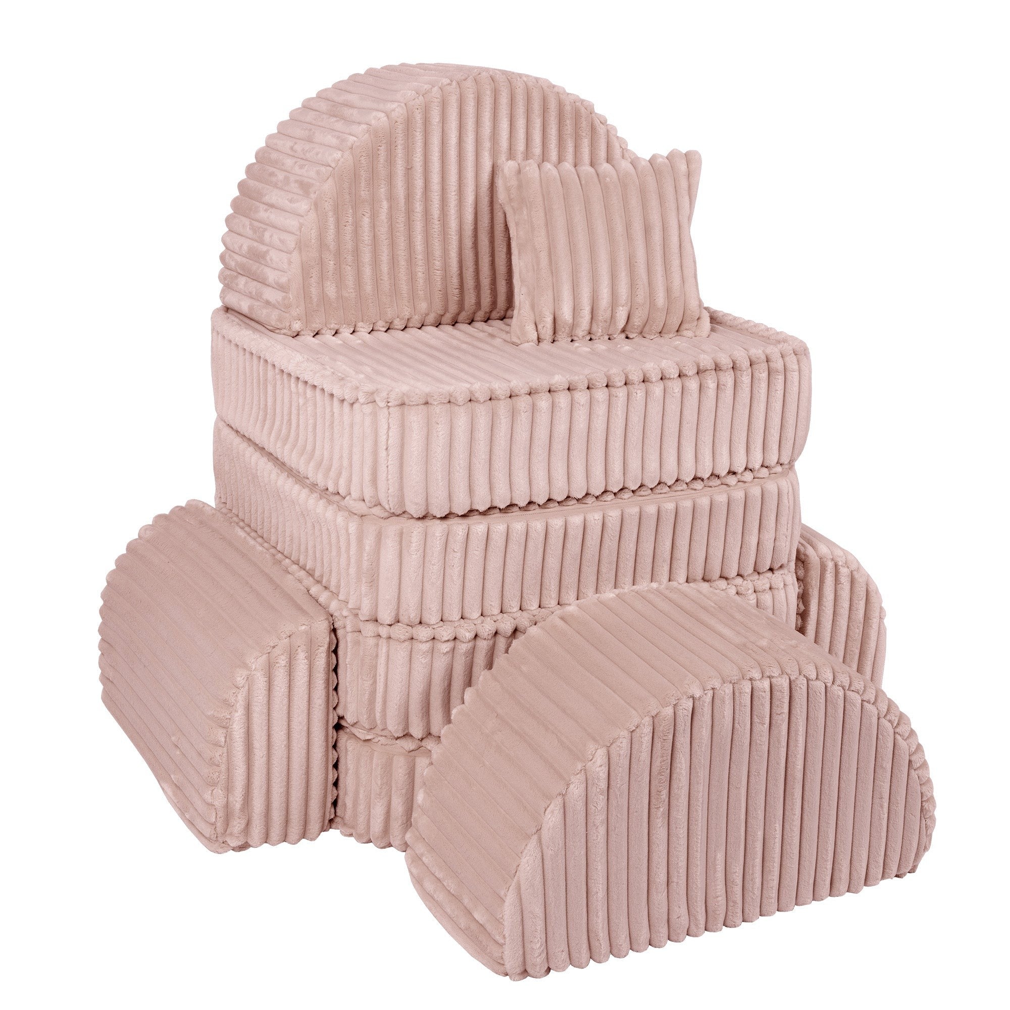 Medium Modular Sofa in Churros Pink for Kids