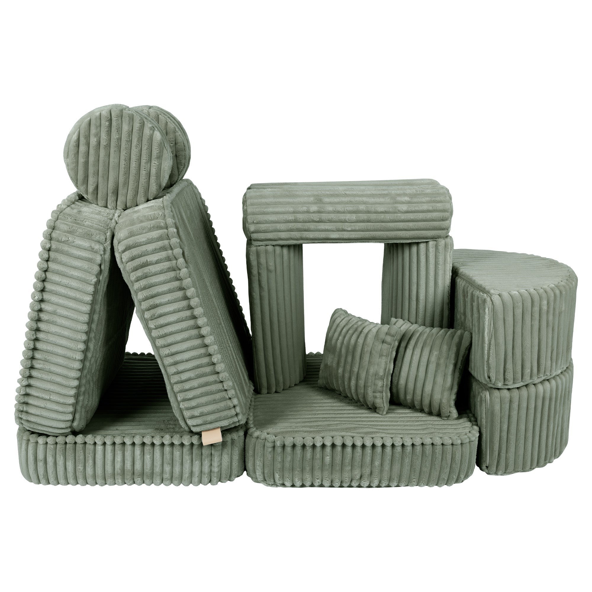 Medium Modular Kids Sofa in Sage Green
