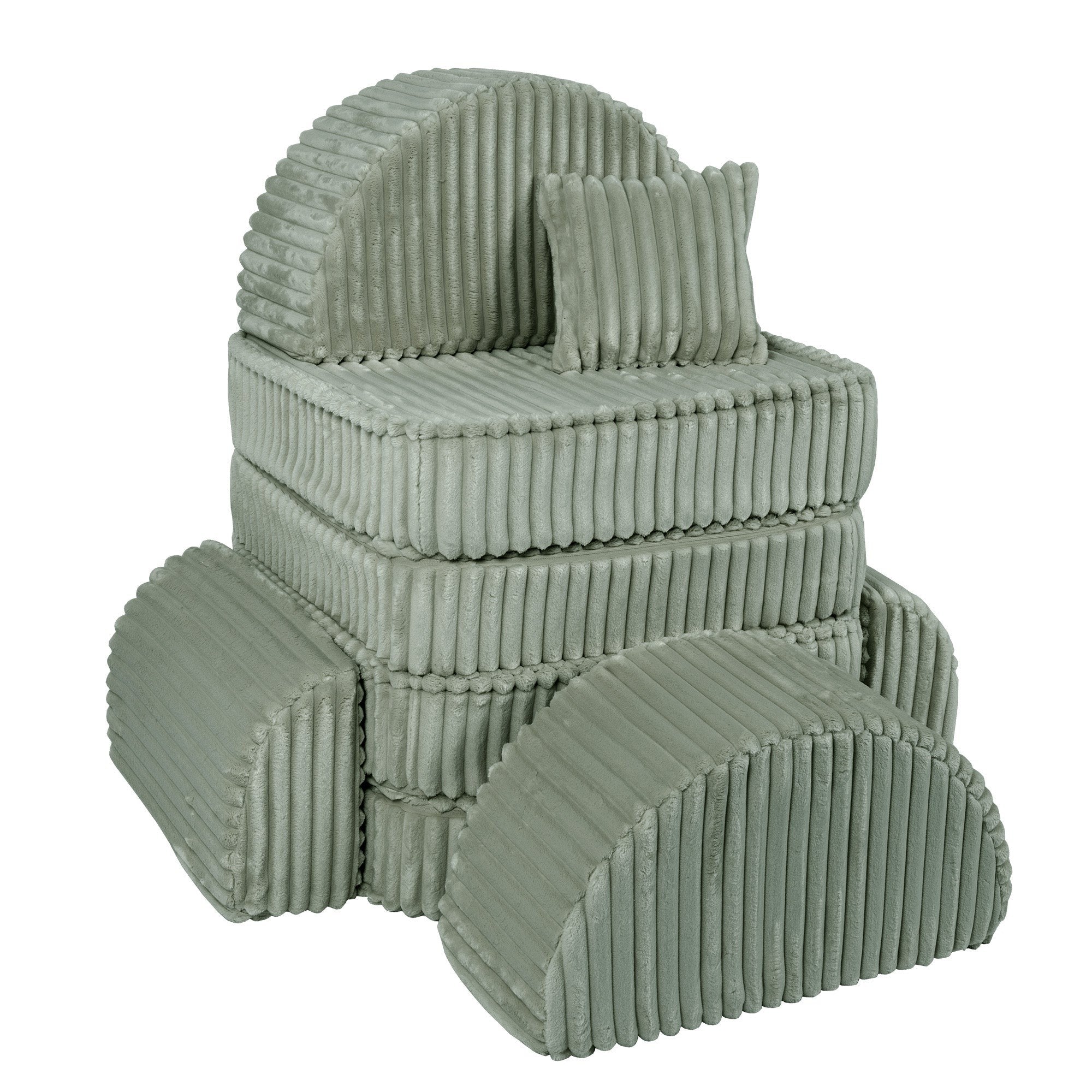 Medium Modular Kids Sofa in Sage Green