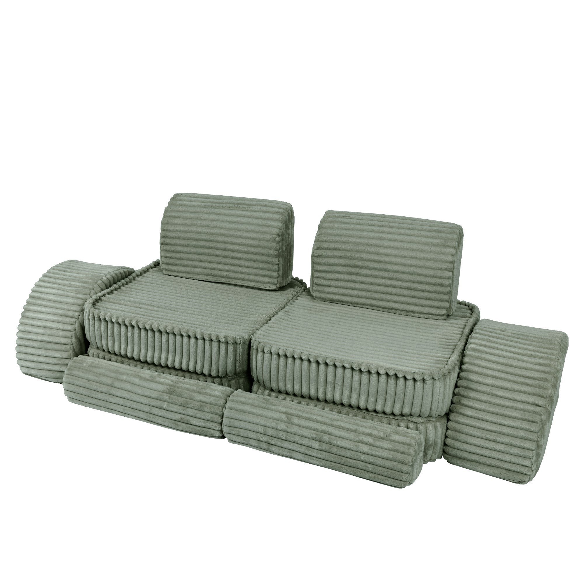 Medium Modular Kids Sofa in Sage Green