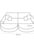 Medium Modular Sofa for Kids - Churros White Plus