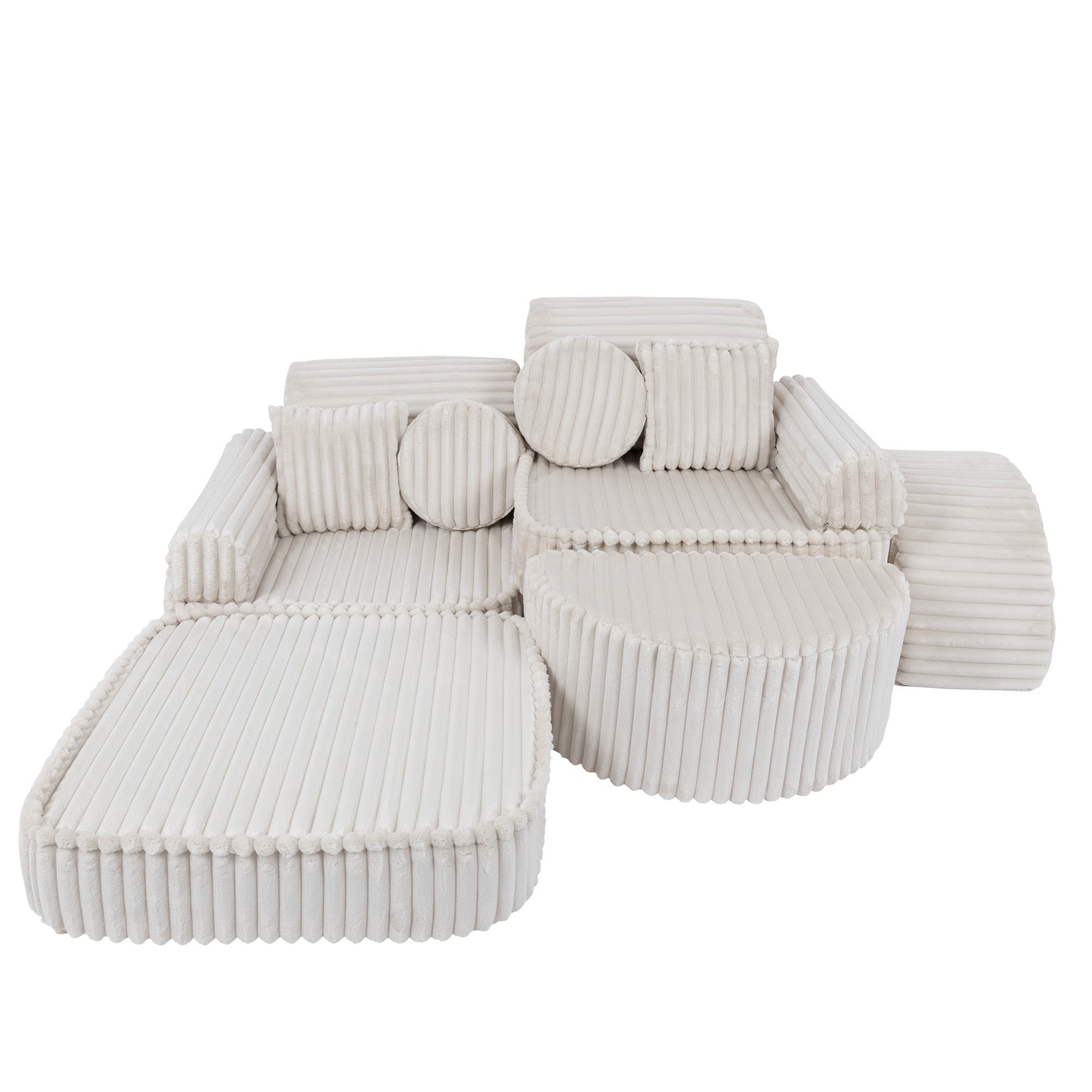 Medium Plus Modular Kids Sofa in Churros White