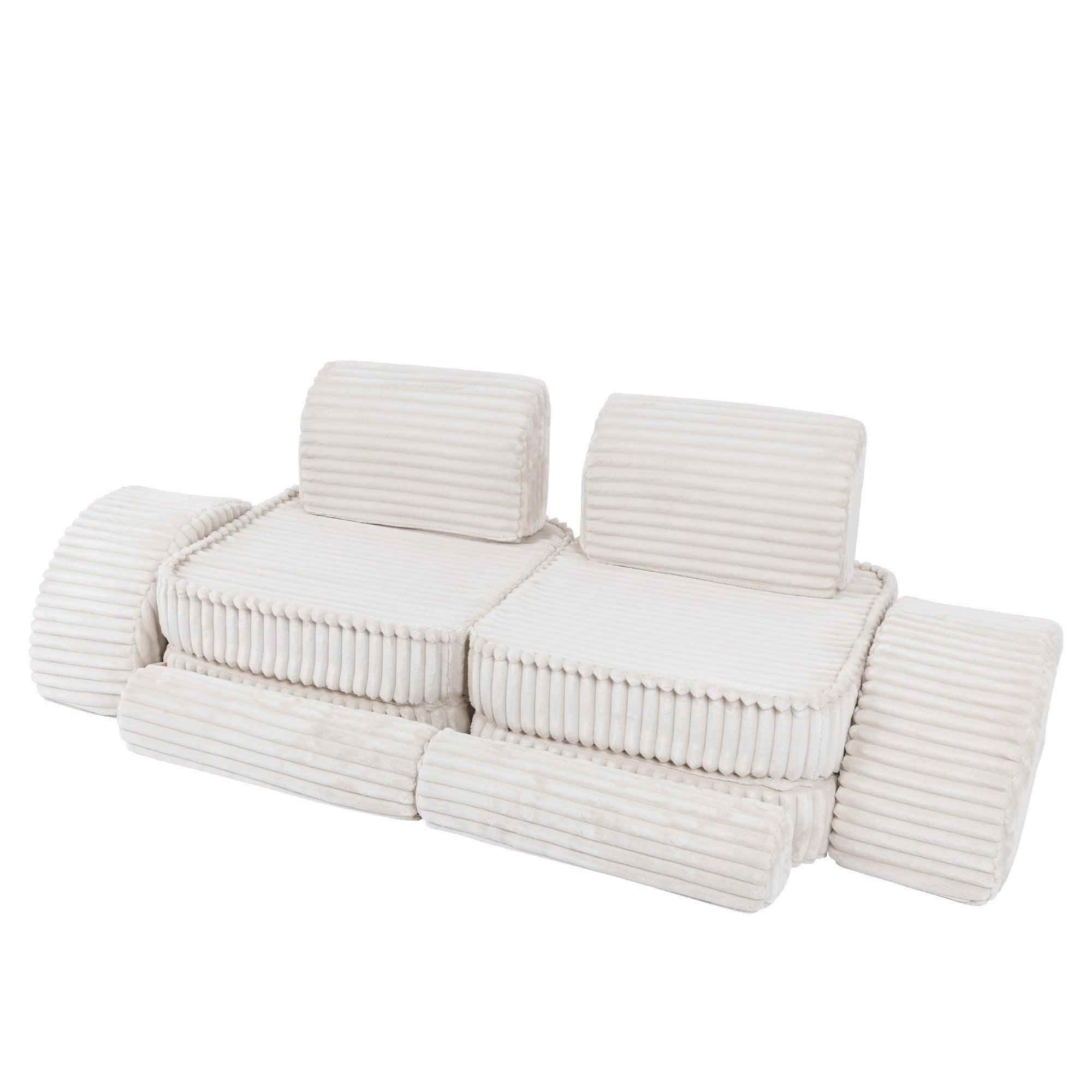 Medium Plus Modular Kids Sofa in Churros White