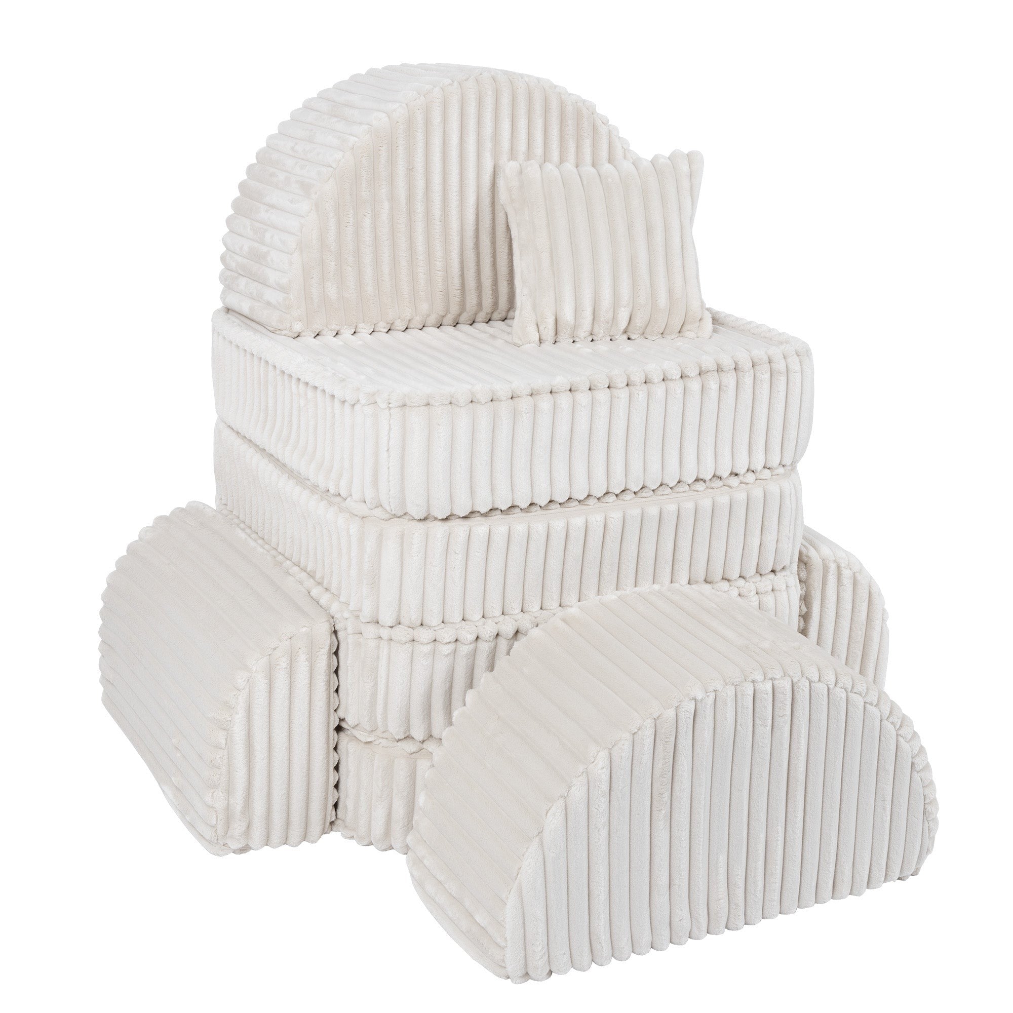 Medium Plus Modular Kids Sofa in Churros White