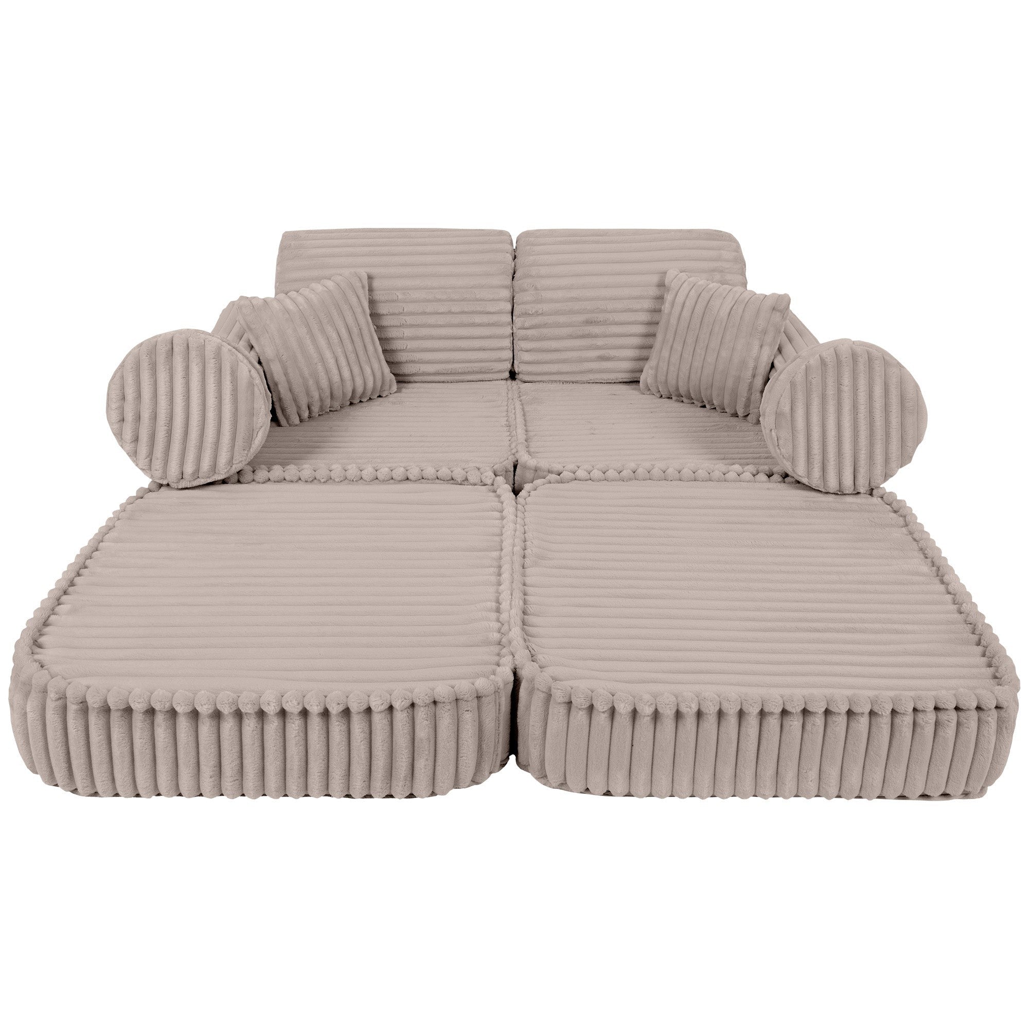 Medium Modular Sofa for Kids in Churros Beige