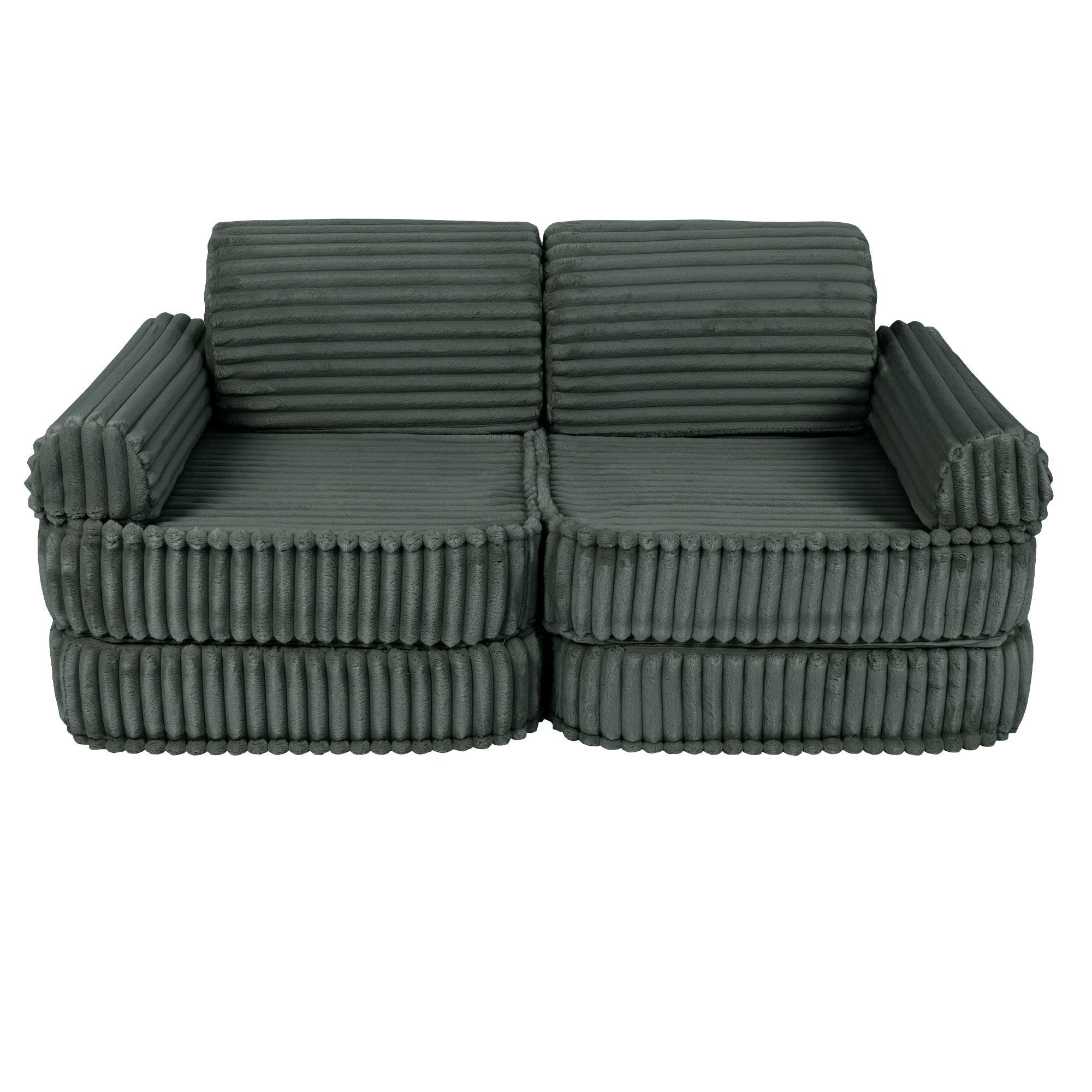Medium Modular Sofa for Kids in Forest Green