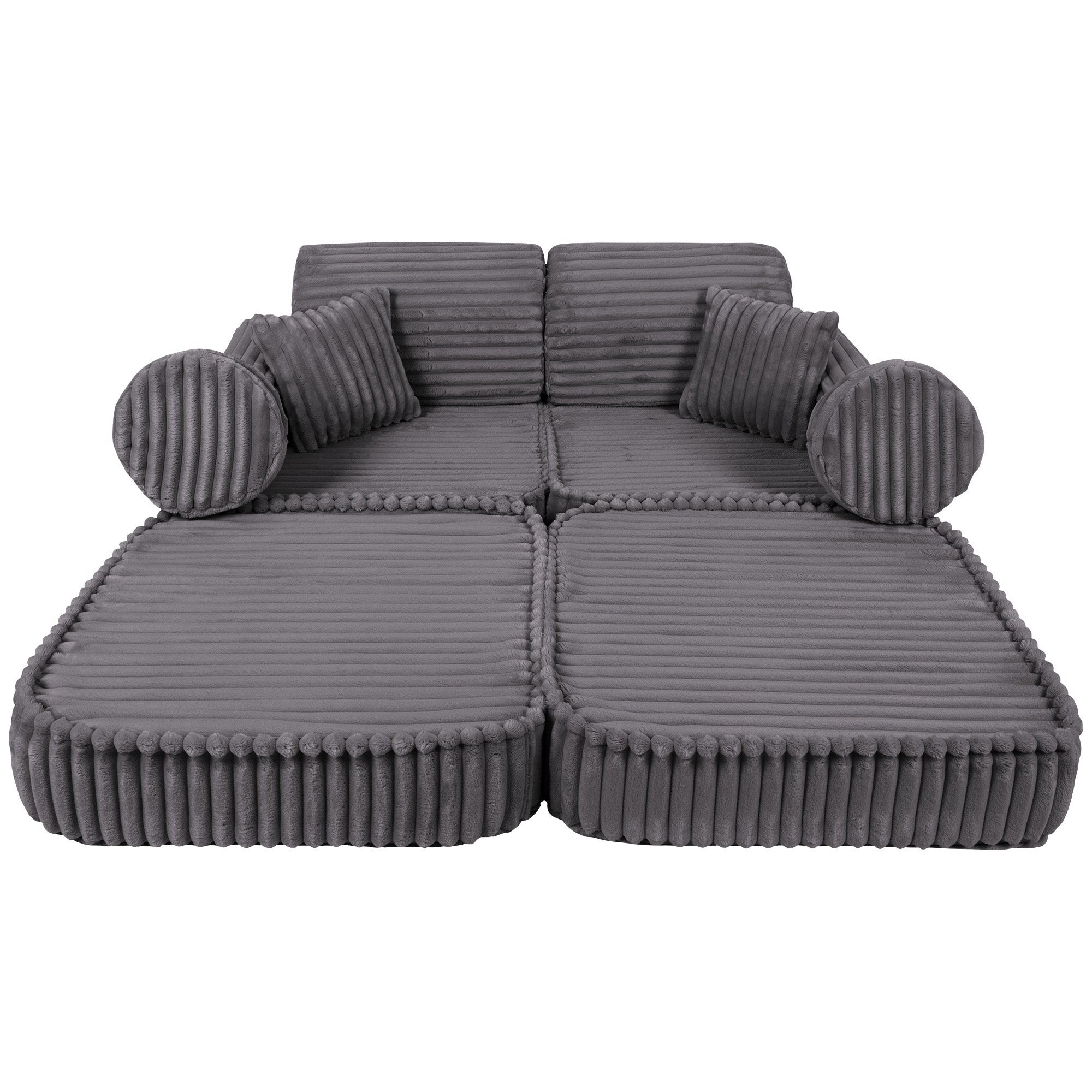 Medium Modular Sofa for Children Jurassic Grey
