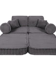 Medium Modular Sofa for Children Jurassic Grey