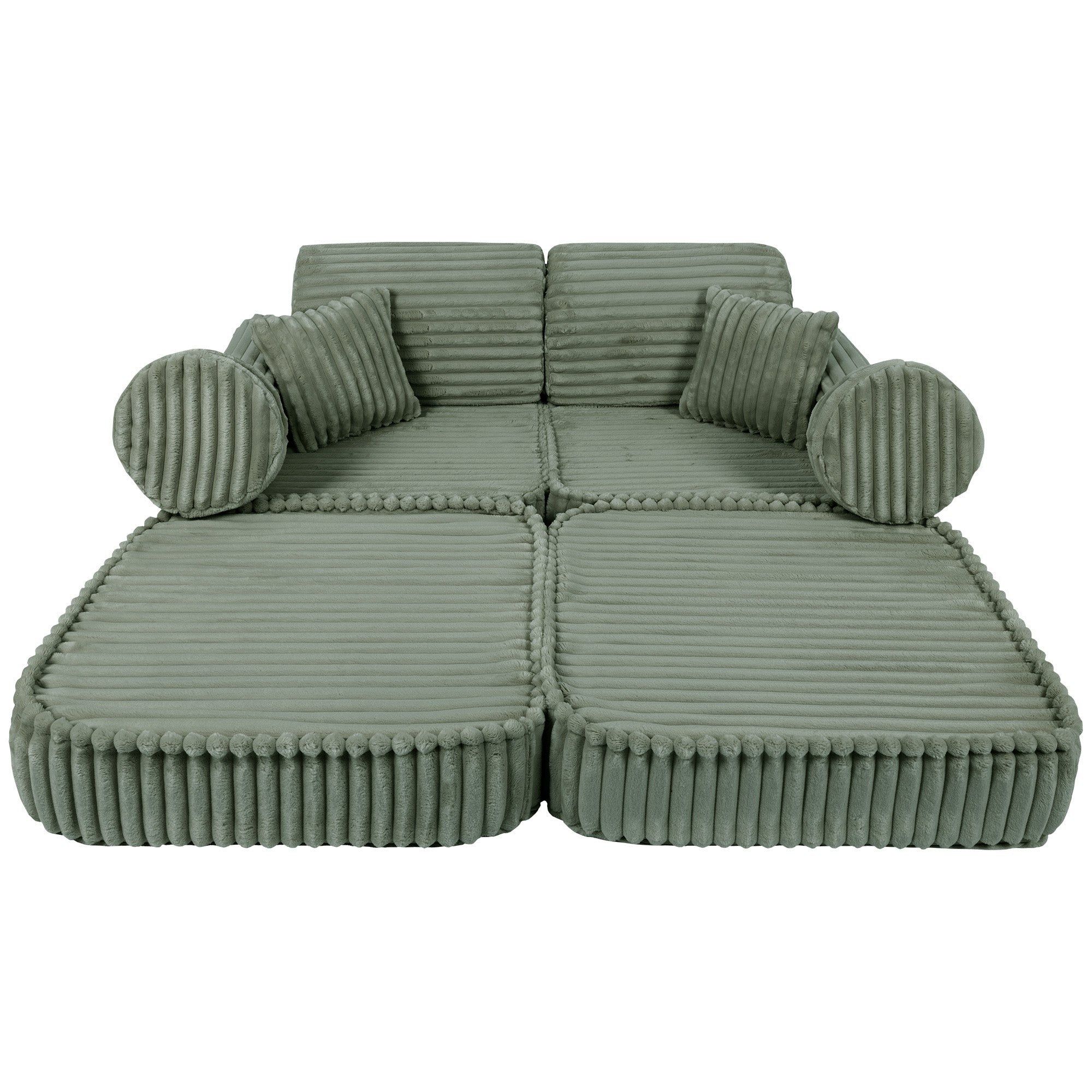 Medium Modular Sofa for Kids Sage Green