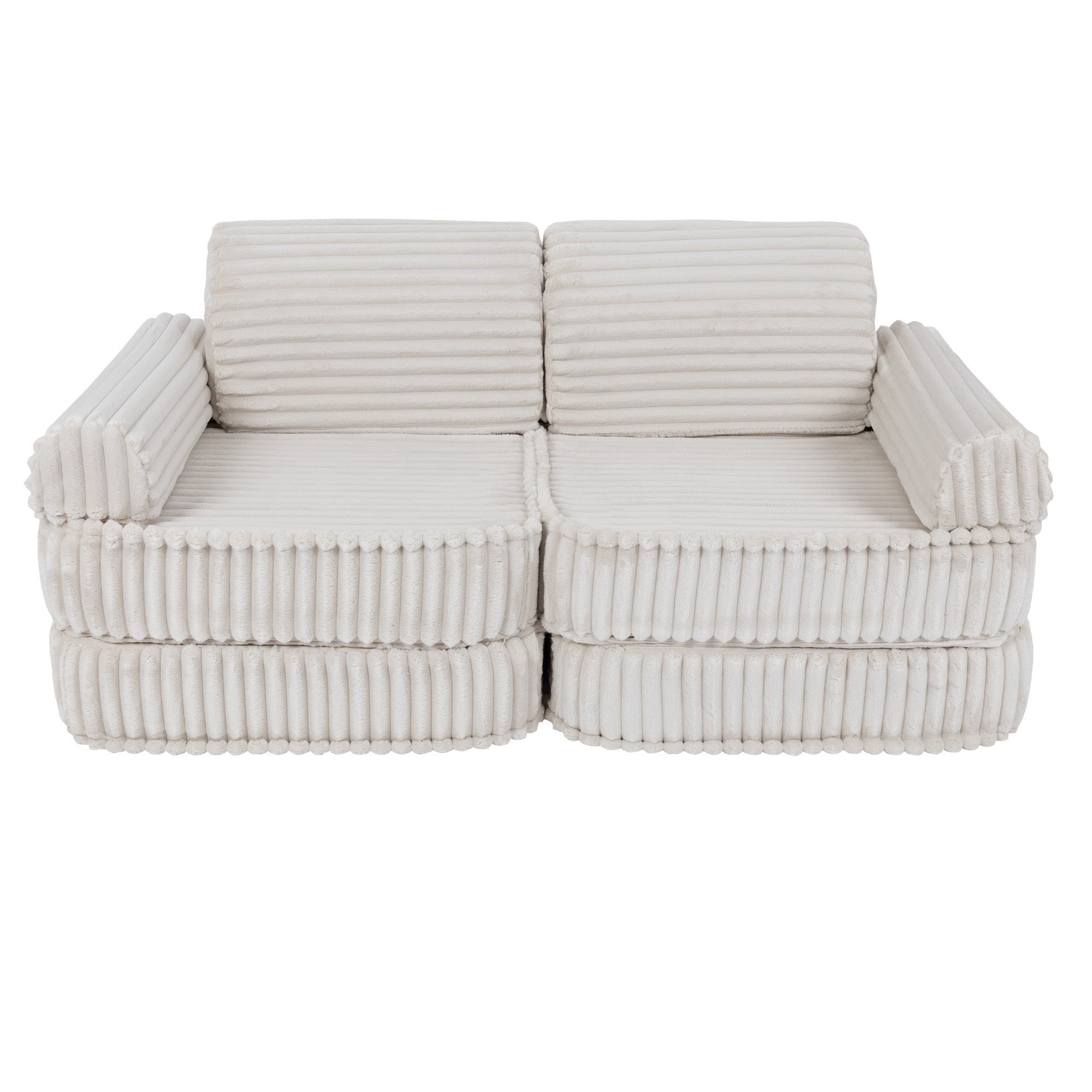 Medium Modular Sofa for Kids in Churros White