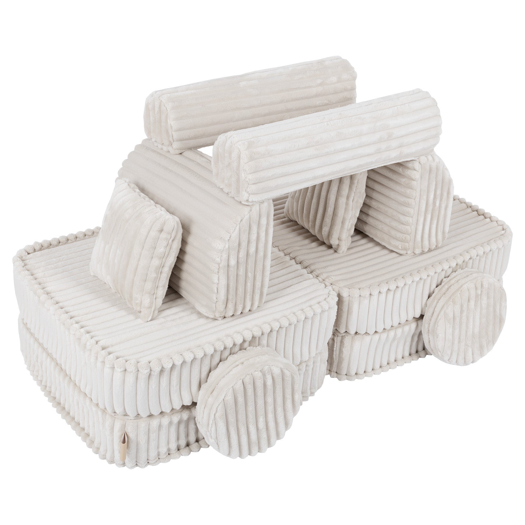 Medium Modular Sofa for Kids in Churros White